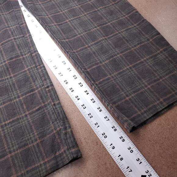 Tommy Hilfiger Pants Men 33 Plaid Straight Leg Pleated Waist Preppy Retro VTG - Picture 7 of 10